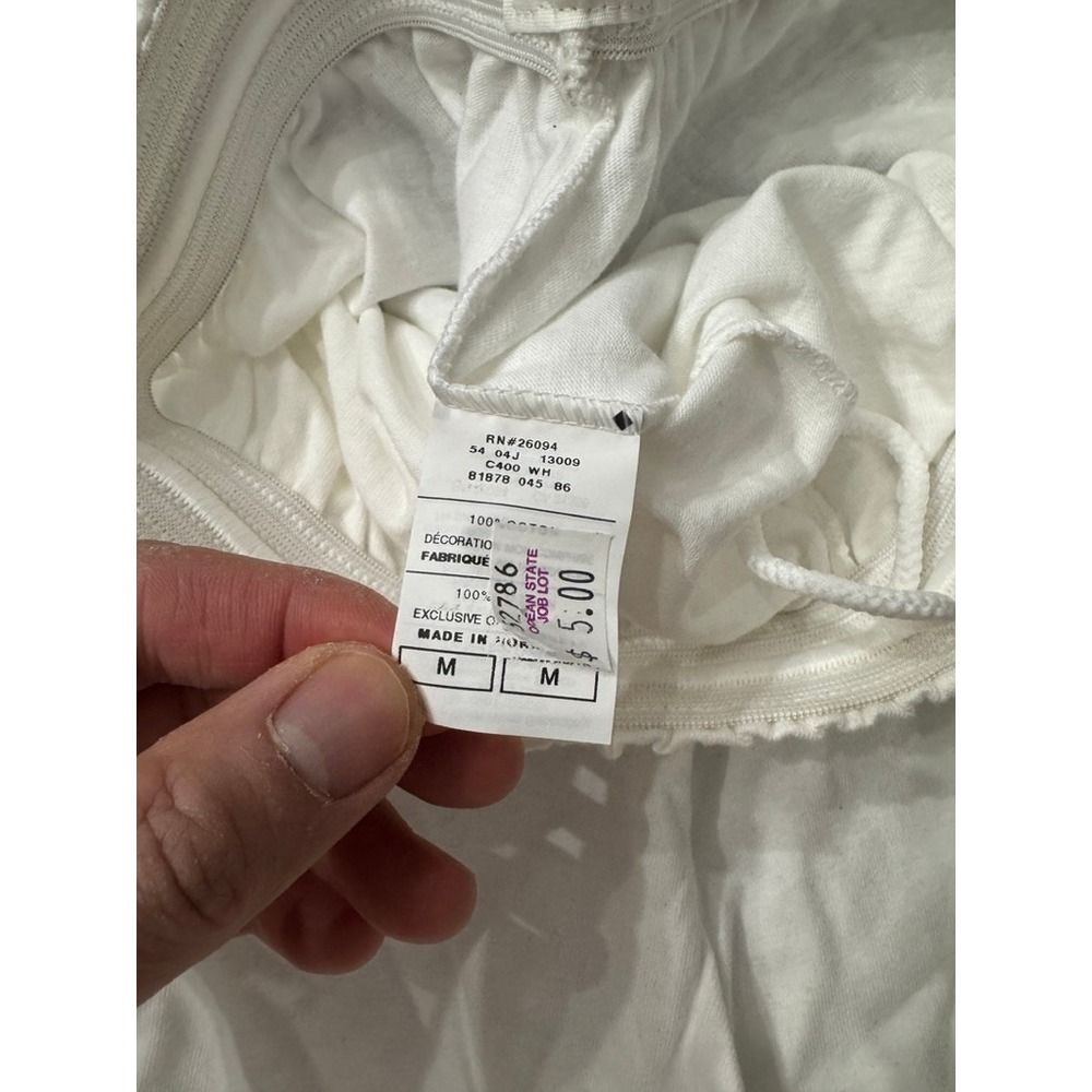 Champion White Cotton Athletic Shorts Men Medium M Elastic Waist Drawstring - Picture 4 of 9